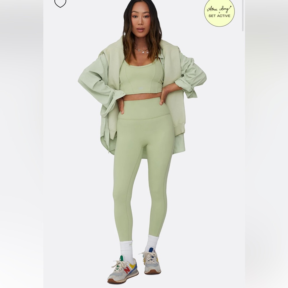 Aimee Song x SET Active Luxform Leggings - green
